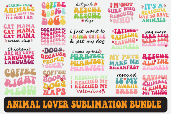 Animal Lover Svg Sublimation Bundle for Graphics and Crafts