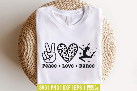 Peace Love Dance Svg Quote Cut File Fo for Graphics and Crafts