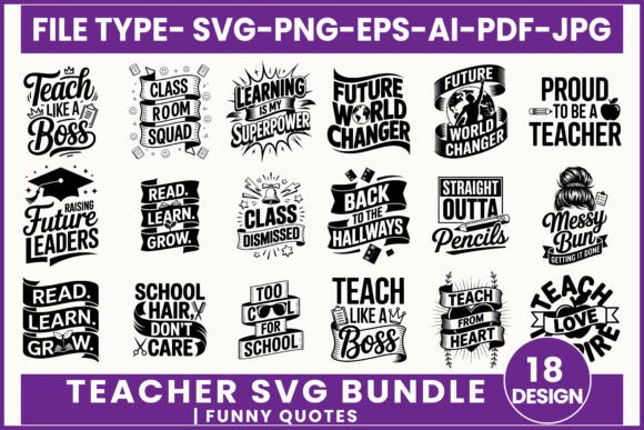 Teach Strong SVG Quote Bundle: Graphics for Crafts
