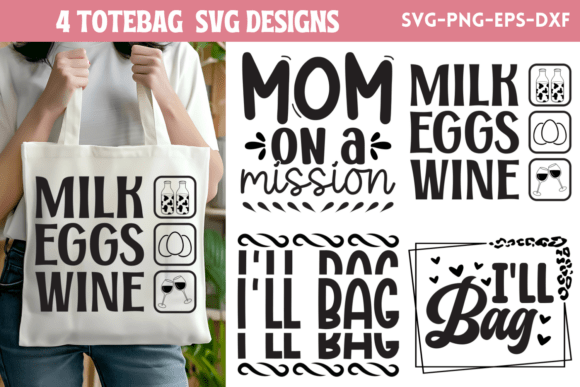 Tote Bag SVG Quote Bundle 2 for Graphics and Crafts