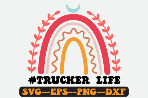 Trucker Life Groovy Retro Svg Design Review