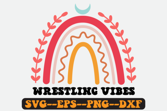 Wrestling VibesGroovy Retro Svg Design for Crafts and Graphics